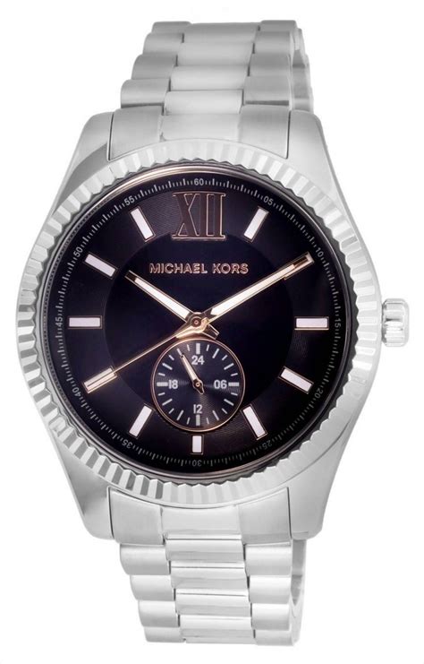 michael kors lexington black dial.